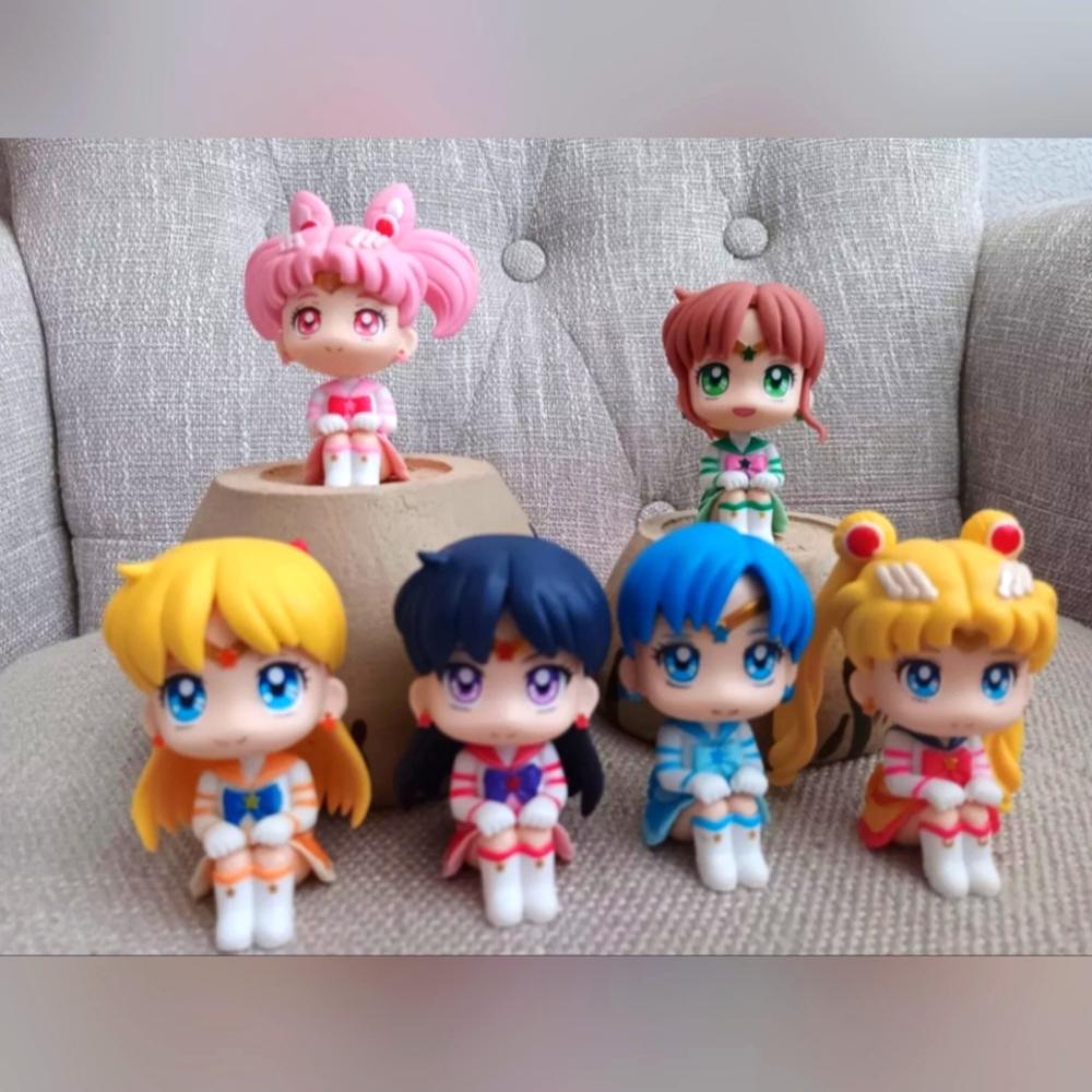 Set Of 6 Sailor Moon Characters Mini Figures
